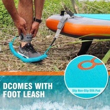 Couleur personnalisée de la laisse de surf Woowave ISUP Bodyboard 10'2 'pour les lacs rivières et le design