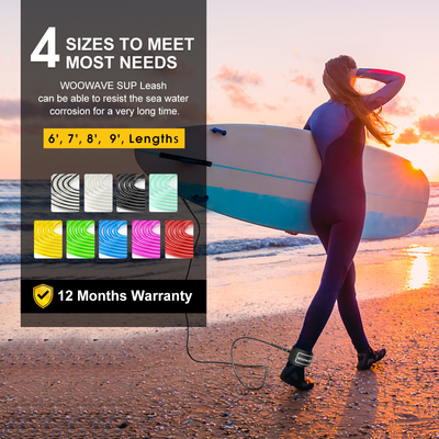 Mettez à niveau votre laisse de planche de surf à Woowave OEM Ligne droite pour Sup et Stand Up Paddle