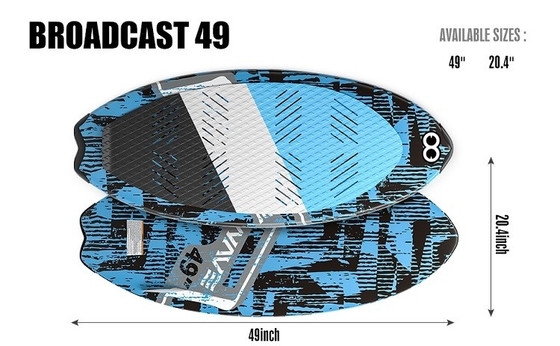 49' planche Wakesurf en verre planche debout paddle planche surf planche bleu personnes applicables unisexe