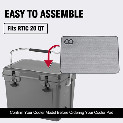 RTIC 20 Cooler Box Pad 16,73*10,83 pouces Taille avec adhésif et tapis en mousse antidérapant