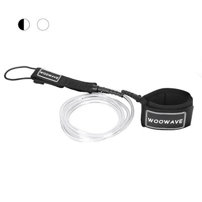 TPU 10ft Surfboard Surf Leash avec le logo en caoutchouc / logo en soie 0,16-0,4 kg