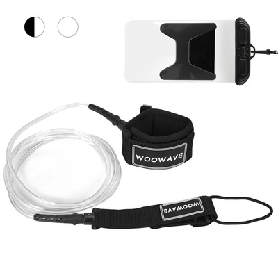 TPU 10ft Surfboard Surf Leash avec le logo en caoutchouc / logo en soie 0,16-0,4 kg