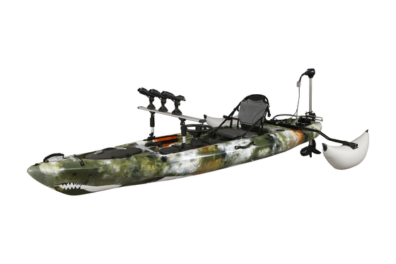 395*92*35cm Kayak de pêche unique Woowave Design avec entraînement à pédales et moteur électrique