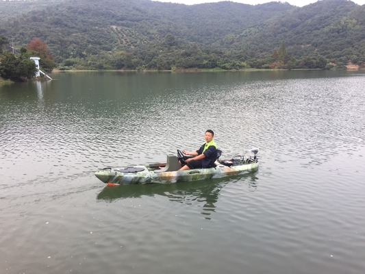 395*92*35cm Kayak de pêche unique Woowave Design avec entraînement à pédales et moteur électrique