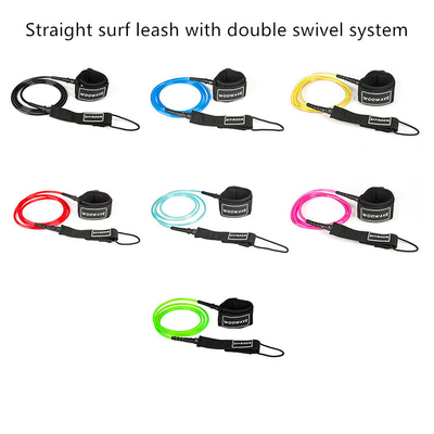 7mm 5ft-10ft Kiteboarding Couleur personnalisée SUP Regular Essential Leash avec logo en soie