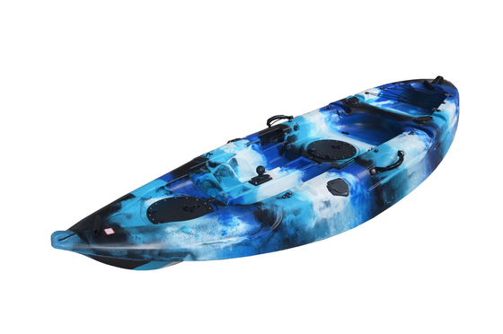 Découvrez la beauté des lacs et des rivières avec notre kayak à camouflage bleu de 2,7 m