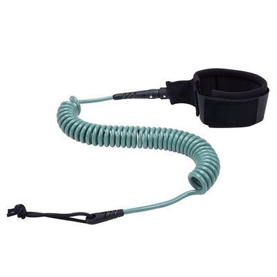 Leash de surf durable enroulé Leash de surf pour le surf Corde à jambe Corde à genou Noir