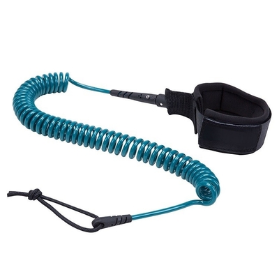 Leash de surf durable enroulé Leash de surf pour le surf Corde à jambe Corde à genou Noir