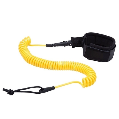Leash de surf durable enroulé Leash de surf pour le surf Corde à jambe Corde à genou Noir