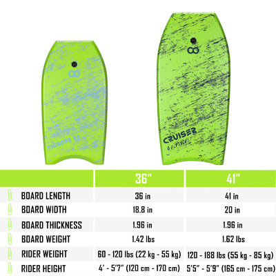 Bodyboard moderne de 36 pouces pour adultes Bodyboard avec noyau EPS Woowave Sports nautiques de mode