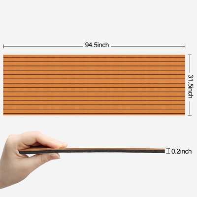 Plancher de bateau imperméable à l'eau feuille de mousse EVA pour le pont de yacht en surface en rainures de pinceau