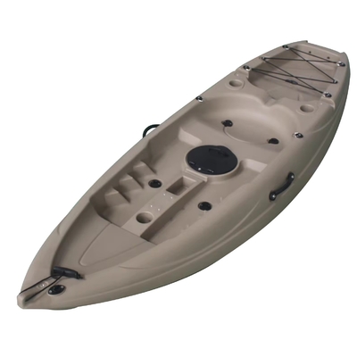 Kayak de pêche en plastique HDPE gris de 2,7 m pour le tourisme et l'aviron à moins de 90 caractères