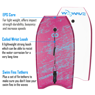 IXPE XPE Body Boarding pour les enfants et les adultes 1.96 pouces d'épaisseur de matériau en mousse léger