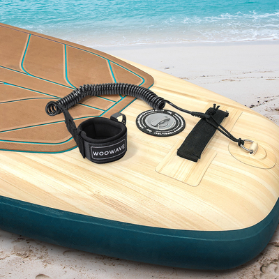 WOOWAVE Coiled Paddle Board Leash Votre solution de sécurité ultime pour les lacs et les rivières