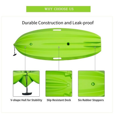 Design 1.8m LLDPE Kayak Canoe Asseyez-vous sur le dessus Kayak Boat pour les enfants Paquet Taille 181*71*24cm