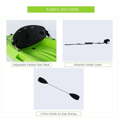 Design 1.8m LLDPE Kayak Canoe Asseyez-vous sur le dessus Kayak Boat pour les enfants Paquet Taille 181*71*24cm