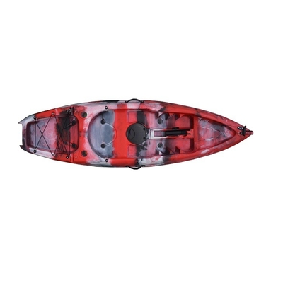 Kayak en plastique à pédales de pêche Kayak simple avec siège assise sur le dessus 2.2M Couleur rouge