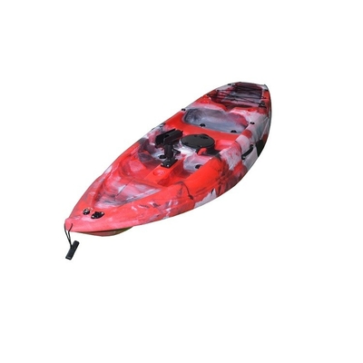 Kayak en plastique à pédales de pêche Kayak simple avec siège assise sur le dessus 2.2M Couleur rouge