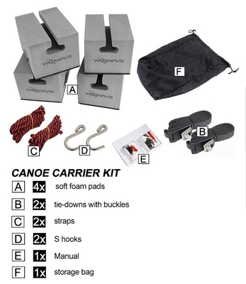 Kit de transport de canot en mousse EVA pour les supports de toit de voiture La solution ultime de transport en kayak