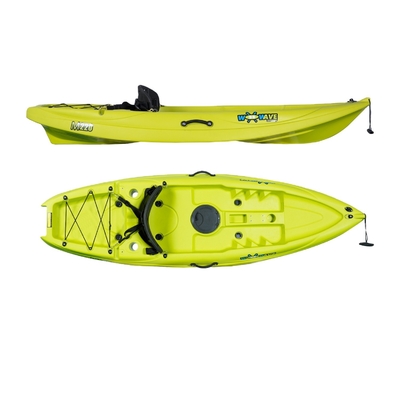Pas de chute gonflable, point de base, pédale de rivière, kayak pour 2 adultes, assis et pêchant confortablement.