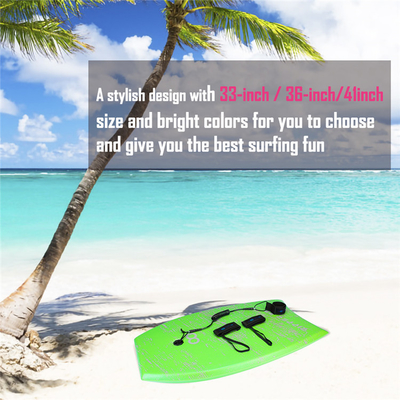 Commencez votre aventure de surf avec une laisse et une nageoire de 33 pouces Green Woowave