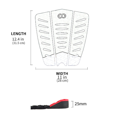 Des coussinets de traction pour planche de surf EVA de qualité marine en couleur Pantone personnalisée pour une adhérence maximale