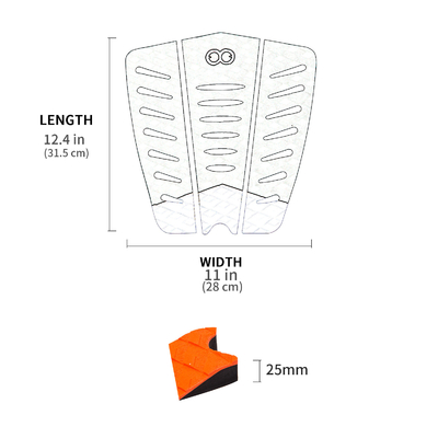 Taille personnalisée du coussin de traction Woowave Surf Pad Grip avec plusieurs choix de motifs