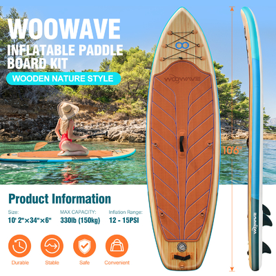 Planche de paddle gonflable sur mesure pour le surf sur l'eau avec un poids de 13,49 kg
