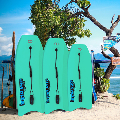 Bodyboard de surf professionnel avec couleur personnalisée et épaisseur de plaque de logo de 2,20 pouces