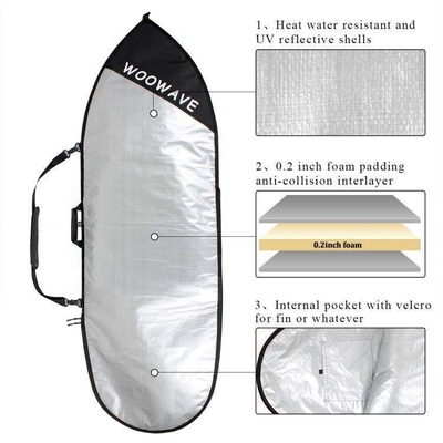 Durable Woowave personnalisé Longboard SUP sac couverture sac de transport avec 1,51kg léger
