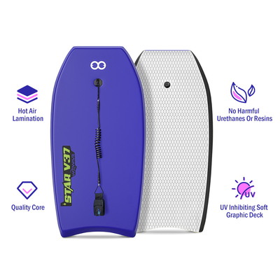 La planche de surf pour enfants de 37 pouces avec laisse et planche de base en EPS Poids 1,42lbs