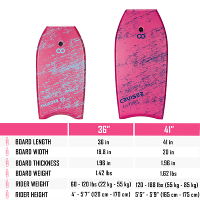 41 pouces enfants planche de surf de natation planche de corps rose planche de corps avec laisse EPS XPE matériau HDPE