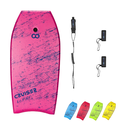 41 pouces enfants planche de surf de natation planche de corps rose planche de corps avec laisse EPS XPE matériau HDPE