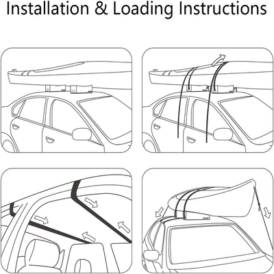 Kit de blocs en mousse souple universel pour kayak, canoë, support de toit, planches de surf compatibles