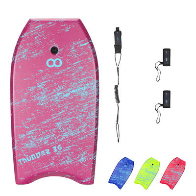 Bodyboard en mousse de 36 pouces avec laisse et nageoires débutant niveau 1.42lbs professionnel WOOWAVE
