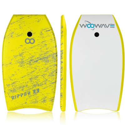Couleur personnalisée et conception de logo jaune Bodyboard 33 pouces pour le surf sur les lacs et les rivières
