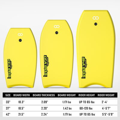 Légère 6 pieds 37' planche de surf en mousse planche de corps pour la piscine et l'océan 1.8lbs poids de la planche
