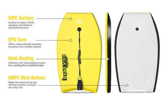 Légère 6 pieds 37' planche de surf en mousse planche de corps pour la piscine et l'océan 1.8lbs poids de la planche